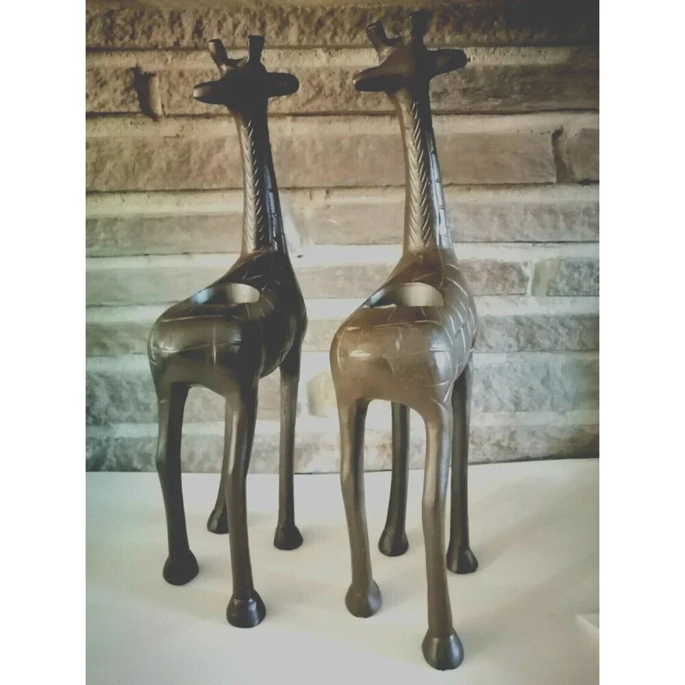 Heavy Metal Figurine Deer Candle Holders Home Décor  13